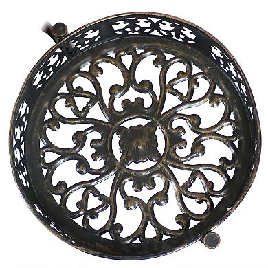 Sunnydaze Bronze Steel 10-tier Staggered Folding Plant Stand - 46.5 In