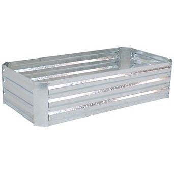 Sunnydaze Galvanized Steel Rectangle Raised Garden Bed - 48 in