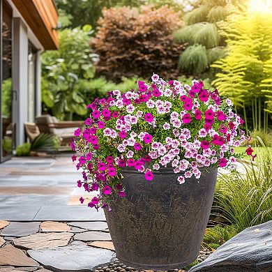 Sunnydaze 24 in Anjelica Polyresin Planter with UV-Resistance