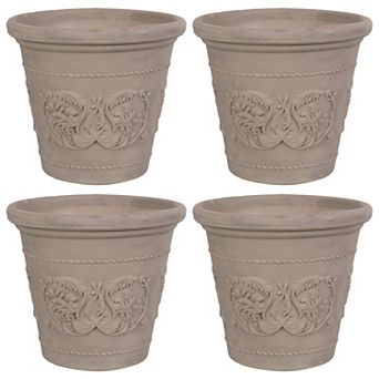 Sunnydaze 19.5 in Arabella Polyresin Outdoor Planter