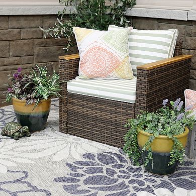 Sunnydaze 12 in Chalet Glaze Ceramic Planter - Forest Lake Green - Set of 2