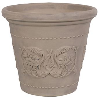 Sunnydaze 19.5 in Arabella Polyresin Outdoor Planter - Set of 2