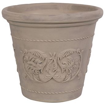 Sunnydaze 19.5 in Arabella Polyresin Outdoor Planter