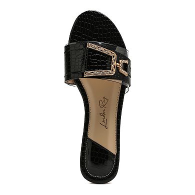 London Rag Brillo Women's Jeweled Slide Sandals