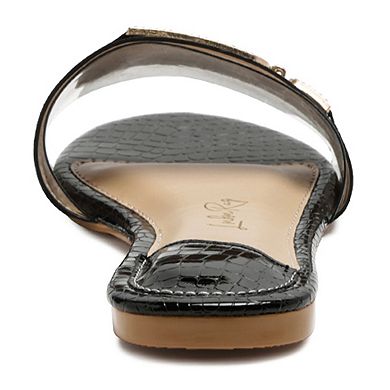 London Rag Brillo Women's Jeweled Slide Sandals