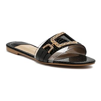 London Rag Brillo Women's Jeweled Slide Sandals