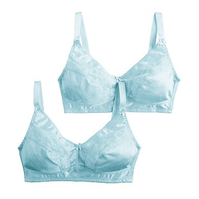 Lunaire 2-Pack Tricot & Lace Wireless Full Coverage Bra 1629