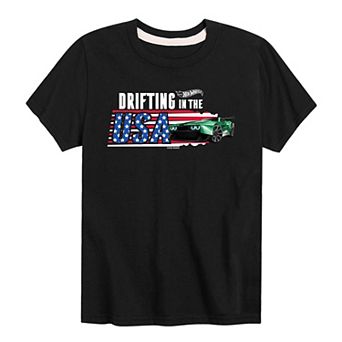 Boys 8-20 Hot Wheels Drifting In The USA Graphic Tee