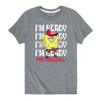 Boys 8-20 Spongebob Ready For Baseball Graphic Tee