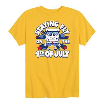 Boys 8-20 Spongebob Fly On 4TH Of July Graphic Tee