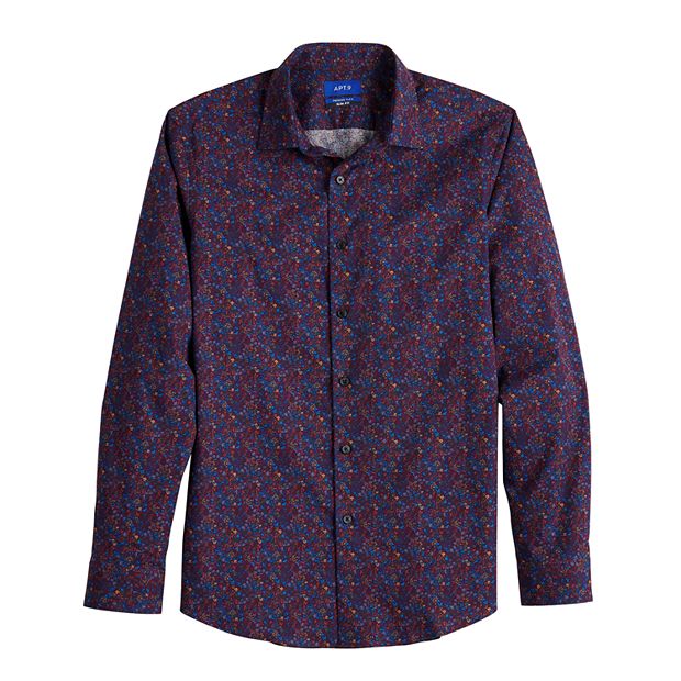 Apt. 9® Extra Slim-Fit Floral Dress Shirt - Men