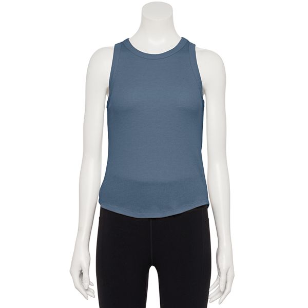 Juniors' SO® High Neck Ribbed Tank Top