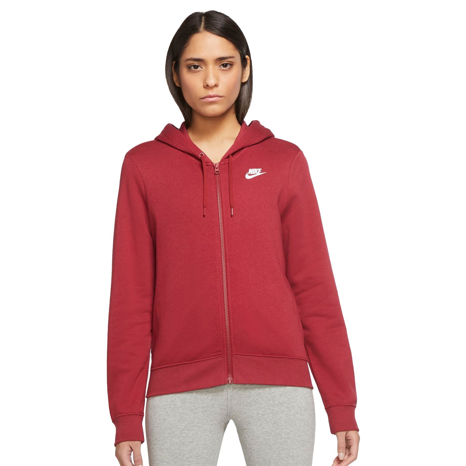 nike sportswear women's essentials full zip fleece hoodie