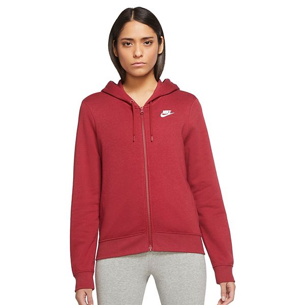 Nike Women's Sportswear Full-Zip Jersey Cloud-Dye Hoodie in Red - ShopStyle  Activewear Tops