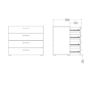 Tvilum Austin 4-Drawer Dresser