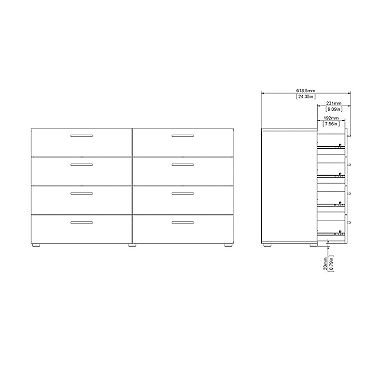Tvilum Austin 8-Drawer Double Dresser