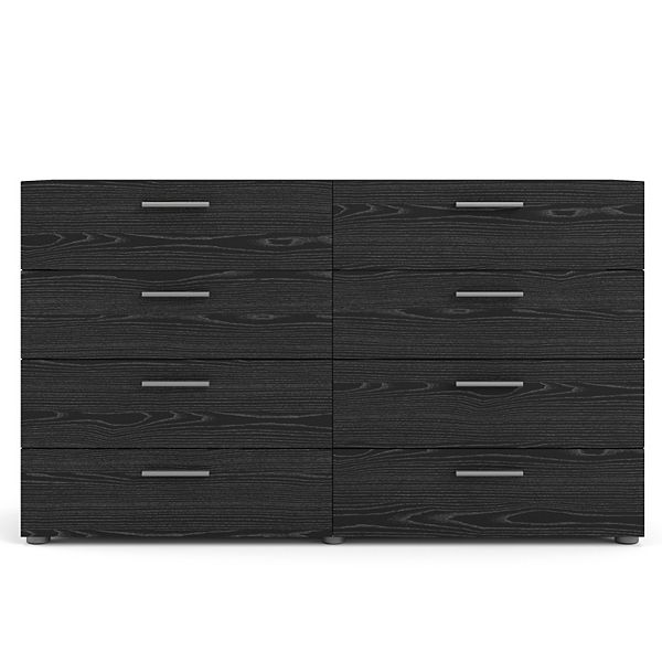 Loft 8 Drawer Double Dresser, Black Woodgrain BrickSeek