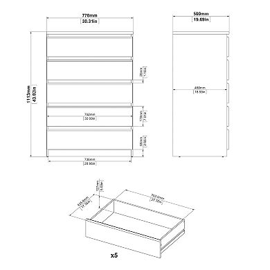 Tvilum Scottsdale 5-Drawer Dresser