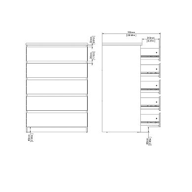 Tvilum Scottsdale 5-Drawer Dresser