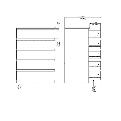 Tvilum Scottsdale 5-Drawer Dresser