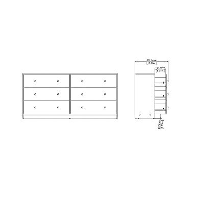 Tvilum Portland 6-Drawer Double Dresser