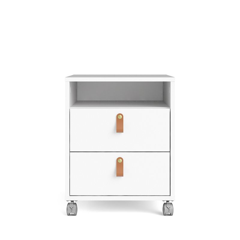 18766615 Tvilum Winston 2-Drawer Mobile Cabinet, White sku 18766615
