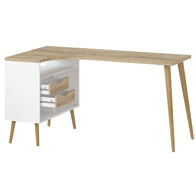 Tvilum Diana 2-Drawer & 3-Shelf Desk