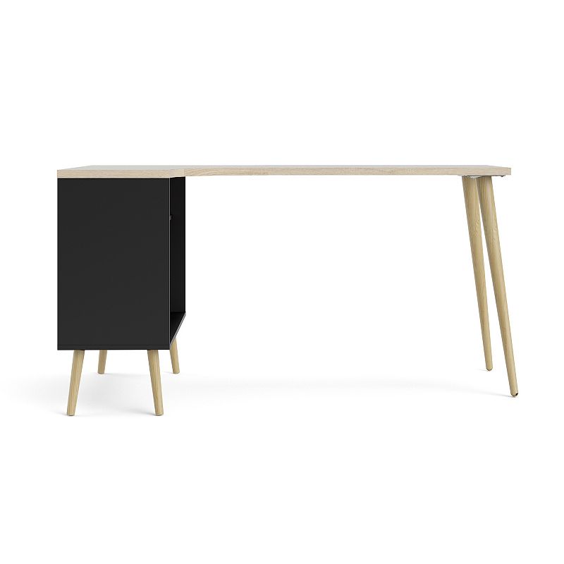 Tvilum Diana 2-Drawer & 3-Shelf Desk, Multicolor