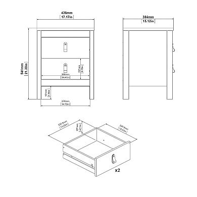 Tvilum Madrid Nightstand 