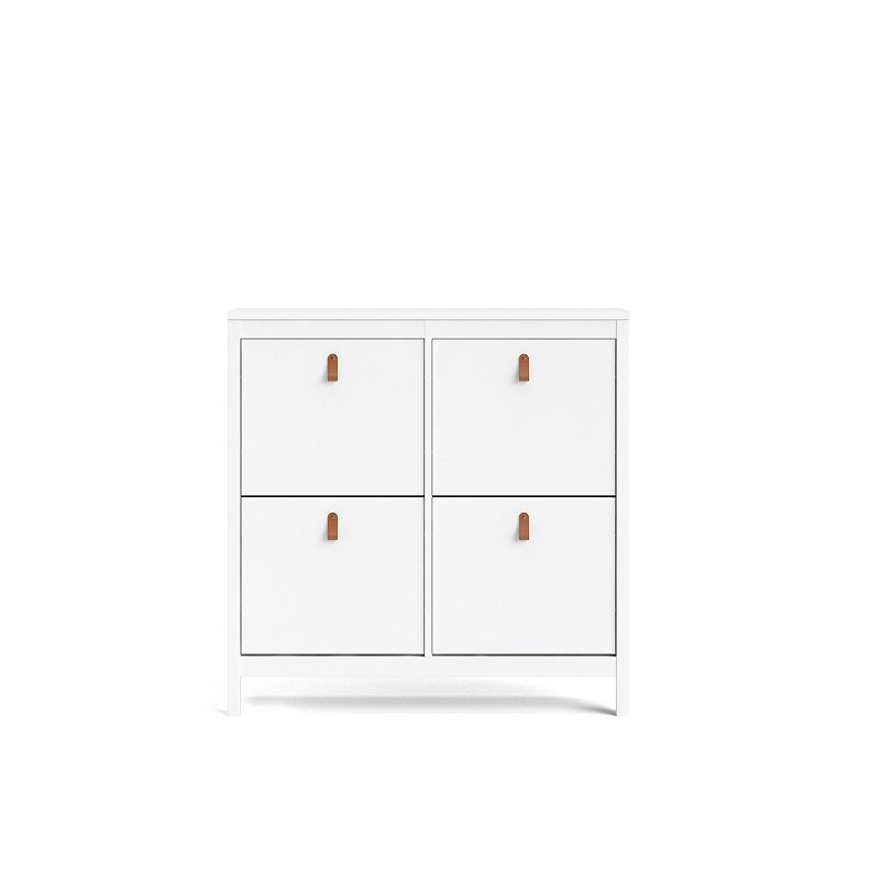 Tvilum Madrid 4-Drawer Shoe Cabinet Floor Decor, White