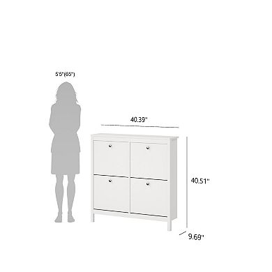 Tvilum Madrid 4-Drawer Shoe Cabinet Floor Decor