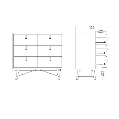 Tvilum Ry 6-Drawer Dresser