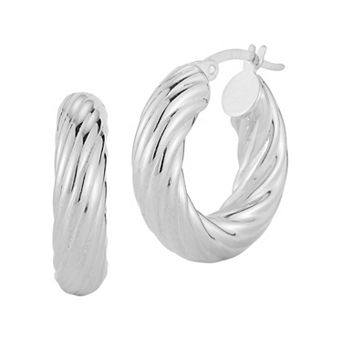 Sunkissed Sterling Bold Twist Hoop Earrings