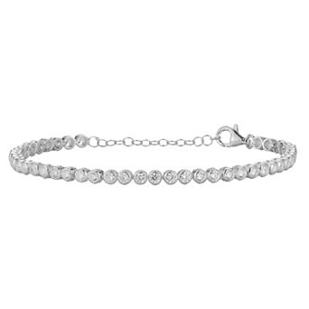 Sunkissed Sterling Cubic Zirconia Tennis Bracelet