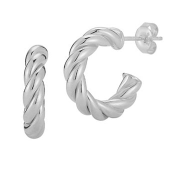Sunkissed Sterling Small Twist Hoop Earrings