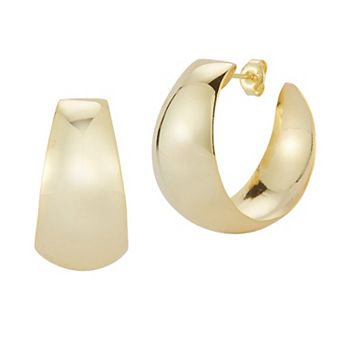 Sunkissed Sterling Bold Wide Hoop Earrings