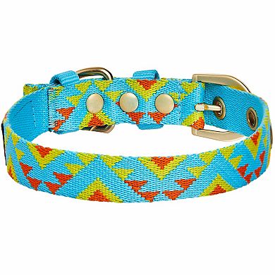 Blueberry Pet Southwestern Geometric Triangles Dog Collar