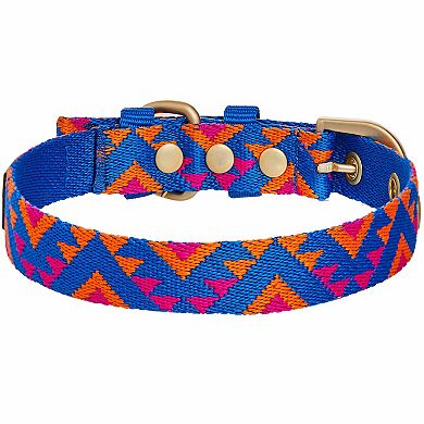 Blueberry Pet Southwestern Geometric Triangles Dog Collar