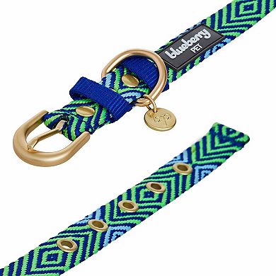 Blueberry Pet Southwestern Geometric Pattern Dog Collar