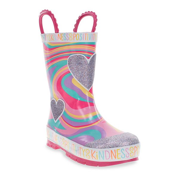 Western Chief Glitter Swirl Toddler Girls' Rain Boots