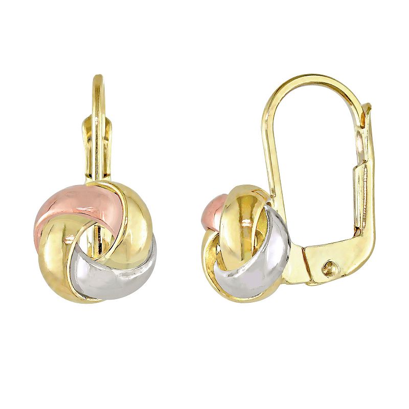 Stella Grace 3-Tone 10k Gold, Rose Gold & White Gold Entwined Love Knot Ear
