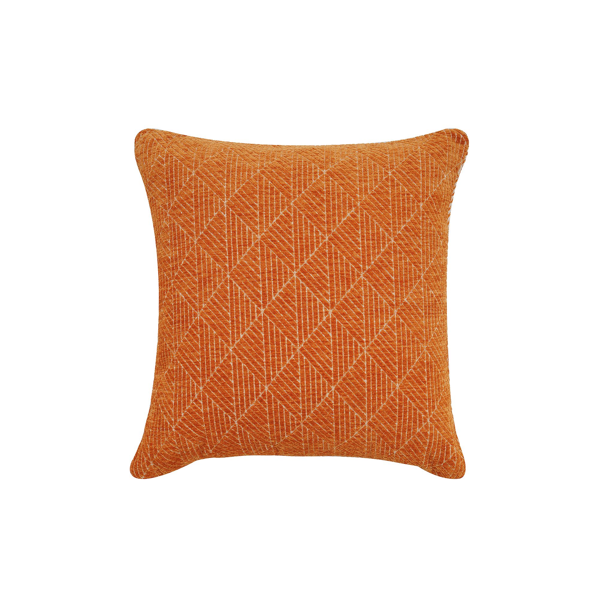 FRESHMINT Geometric Chenille Woven Jacquard Reversible Throw Pillow, Bronze