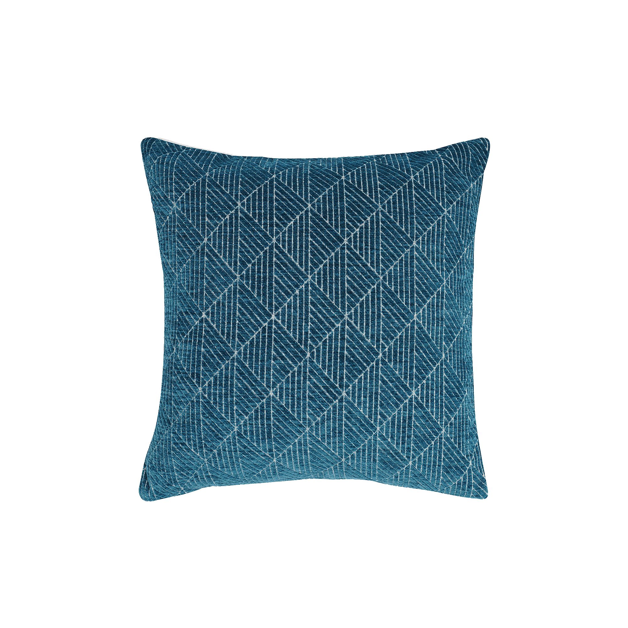 FRESHMINT Geometric Chenille Woven Jacquard Reversible Throw Pillow, Dark B