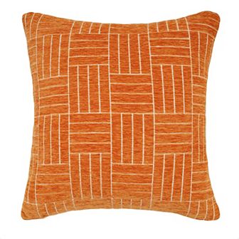 FRESHMINT Staggered Stripe Chenille Woven Jacquard Throw Pillow