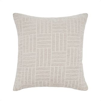 FRESHMINT Staggered Stripe Chenille Woven Jacquard Throw Pillow