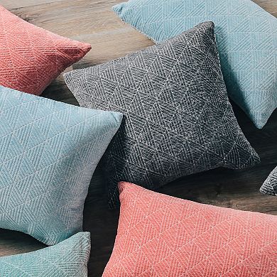 FRESHMINT Geometric Chenille Woven Jacquard Reversible Lumbar Throw Pillow