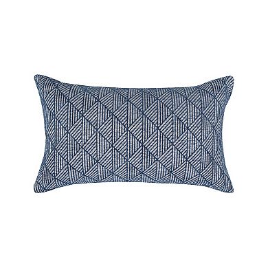 FRESHMINT Geometric Chenille Woven Jacquard Reversible Lumbar Throw Pillow