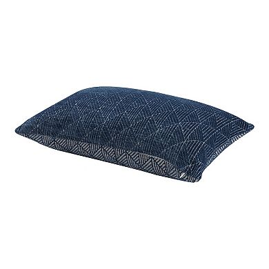 FRESHMINT Geometric Chenille Woven Jacquard Reversible Lumbar Throw Pillow