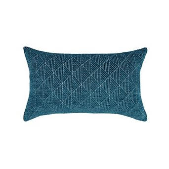 FRESHMINT Geometric Chenille Woven Jacquard Reversible Lumbar Throw Pillow