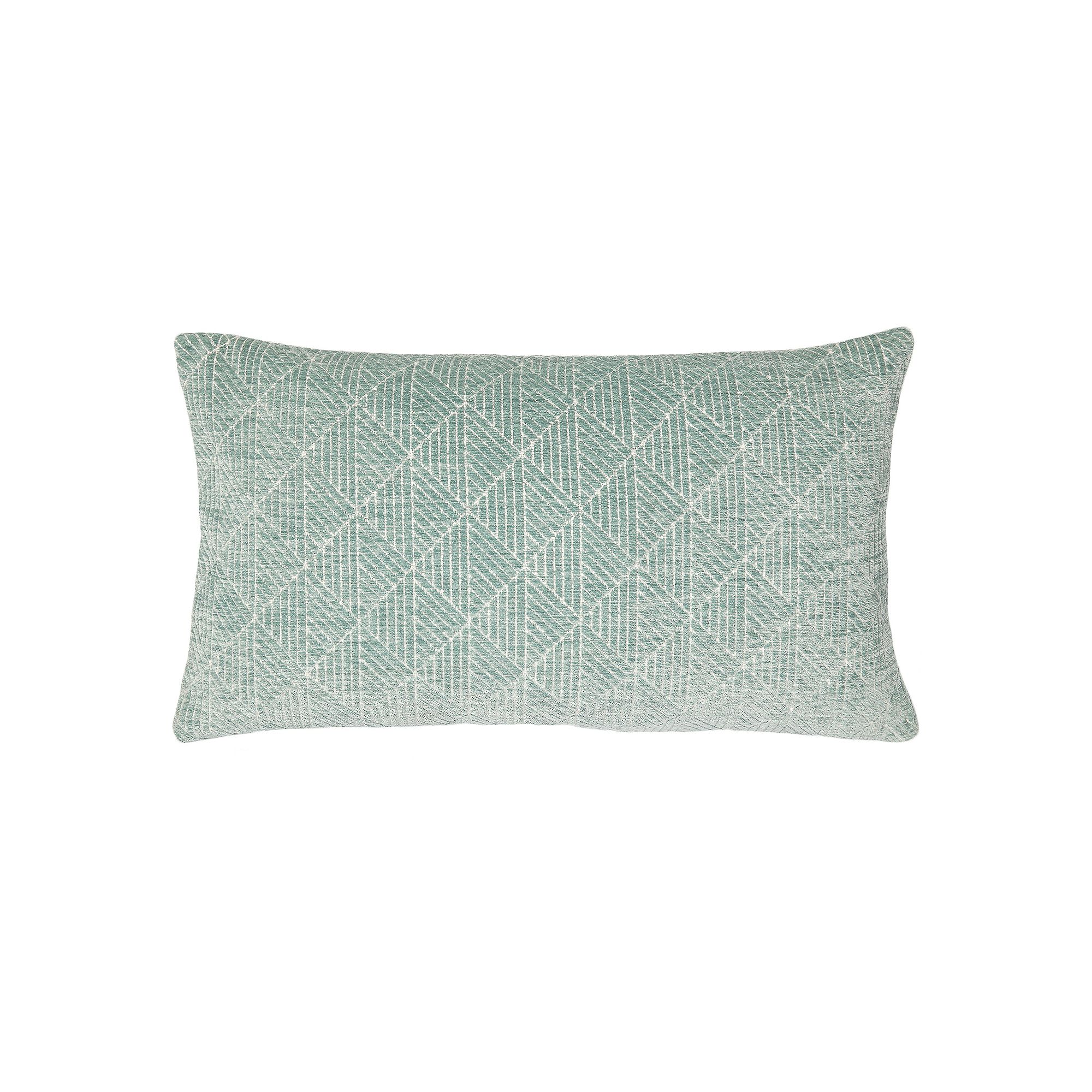 FRESHMINT Geometric Chenille Woven Jacquard Reversible Lumbar Throw Pillow,